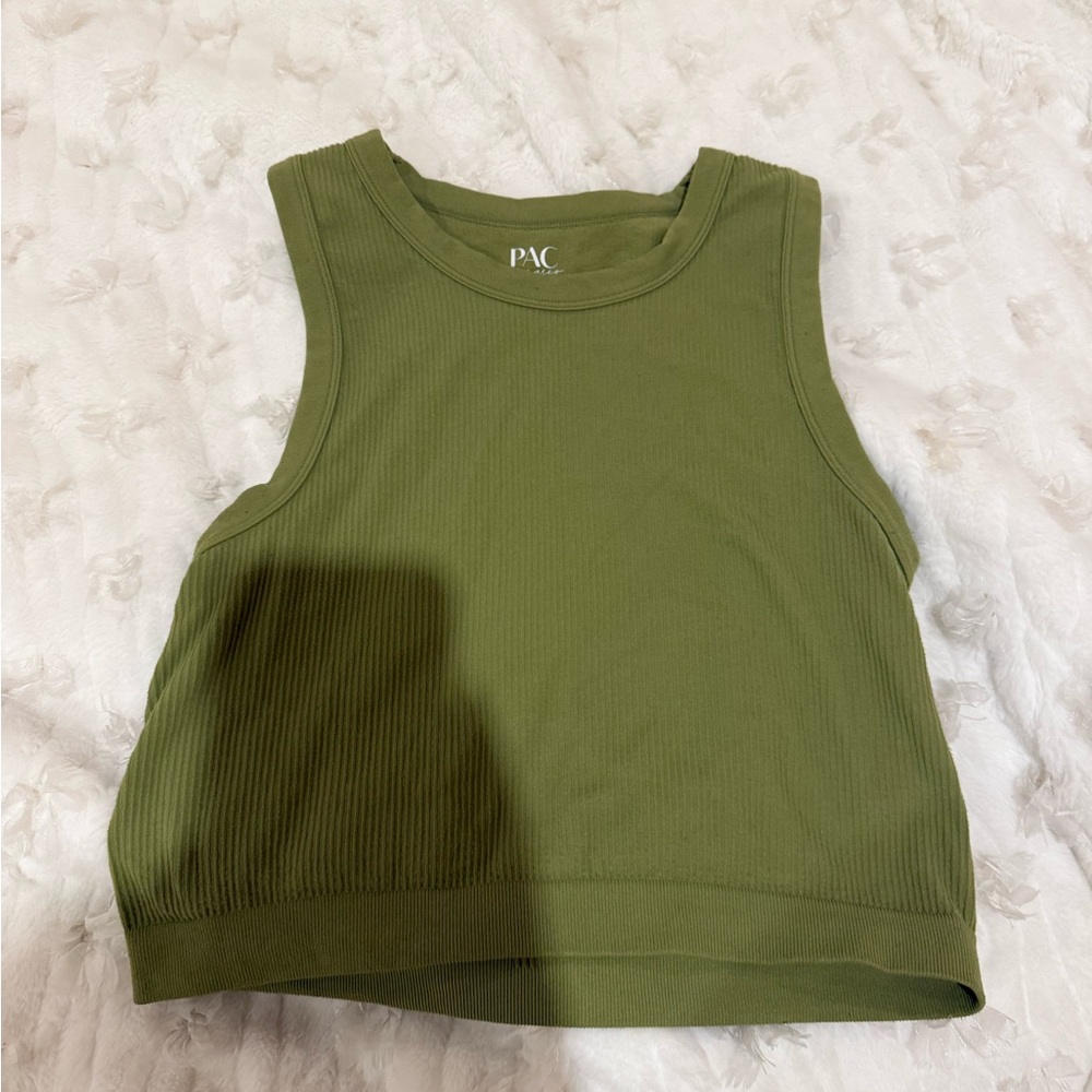 PacSun Forest Green Ribbed Tank Top